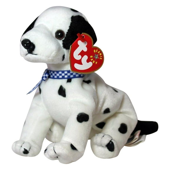 Ty Beanie Babies Dizzy the Dalmatian with Colored Spots/Ears 043651