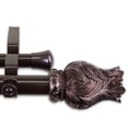 thumbnail image 2 of Tulip 1" Double Curtain Rod 48-84 inch - Bronze, 2 of 2