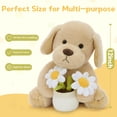 thumbnail image 5 of MorisMos 11.8" Dog Stuffed Animal with Flower,Stuffed Dog Puppy Plushies Toy, 5 of 7