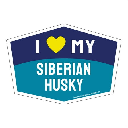 

I Love My Siberian Husky Hexagon Shaped Magnet