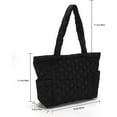 thumbnail image 4 of Quilted Tote Bags for Women Lightweight Puffer Padding Shoulder Bag Large Nylon Tote Handbag Zipper Closure, 4 of 6