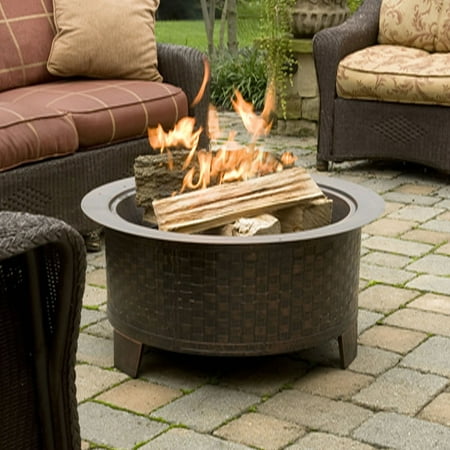 Upc 026546623916 Fire Bowl Woven Base Cast Iron Fire Pit