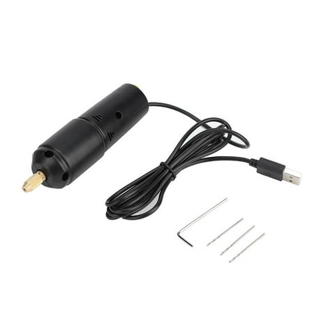 

Compact & Portable 3 Bit Set Ideal for Small Projects DC 5V Micro USB Powered Mini Drill