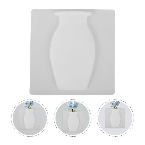 TEHAUX Wall Decorative Vase Wall Hanging Flower Vase Silicone Flower Storage Container