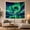 Northern Glow, variant on Northern Lights Over Mountain Lake and Cabins at Night, Majestic Celestial for Nature Lovers, Peaceful Wilderness Art, Housewarming Gift, Tapestry Wall Hanging for Bedroom and Living Room