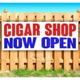 thumbnail image 1 of Cigar Shop Now Open 13 oz Vinyl Banner With Metal Grommets, 1 of 4