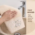 thumbnail image 4 of REGALWOVEN Floral Embroidered Hand Towels for Bathroom, 29" x 13" Soft Absorbent Flower Decorative Hand Towel Set Light Brown 1pk, 4 of 7
