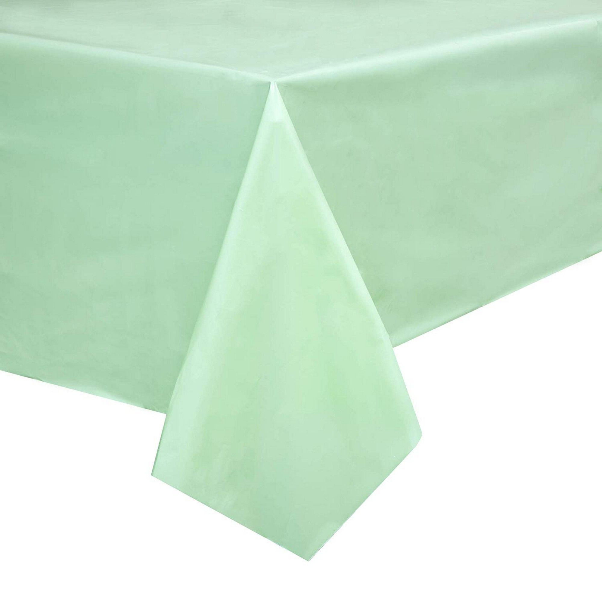 Mint Green Plastic Rectangle Party Table Cloth Cover (3 Pack) Walmart
