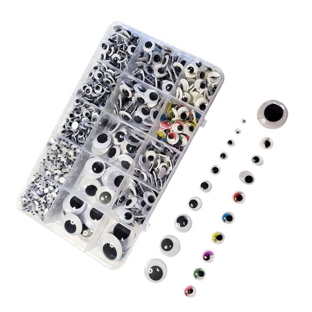 Seitruly Manualidades de bricolaje fáciles con 1120 piezas de ojos saltones autoadhesivos Electrónica Vistoso