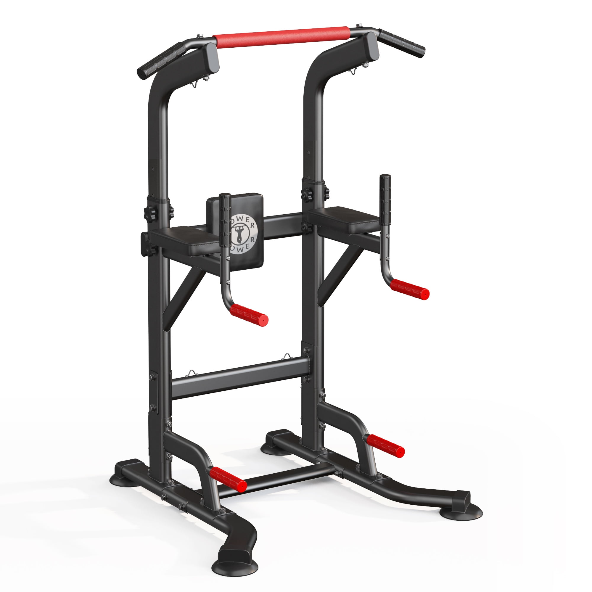 SogesPower Portable Gym Pull Up Workout Freestanding Power Tower Dip Station with Adjustable Height for Home Walmart