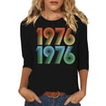 thumbnail image 3 of Lumosvexa Women Graphic Short Shirt Sleeved Tops Womens Casual T-Shirt Crew Neck T-Shirt Black Size S, 3 of 5