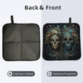 thumbnail image 2 of Skulls Gothic Day Of The Dead Skull Lovers Foldable Seat Cushion for Bleachers, Stadium Seats, Camping & Outdoor Events, Portable Lightweight Pad with Carabiner, 2 of 6