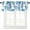 Blue Floral-5, variant on Autumn Leaves Window Valance Curtain,Brown Beige Retro Leaf Silhouette Window Treatment Valances for Bedroom Kitchen Dining Room Decor with Rod Pocket 54x18in