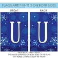 thumbnail image 5 of Toland Home Garden Winter Snowflakes Monogram U Personalized Winter Flag Double Sided 28x40 Inch, 5 of 5