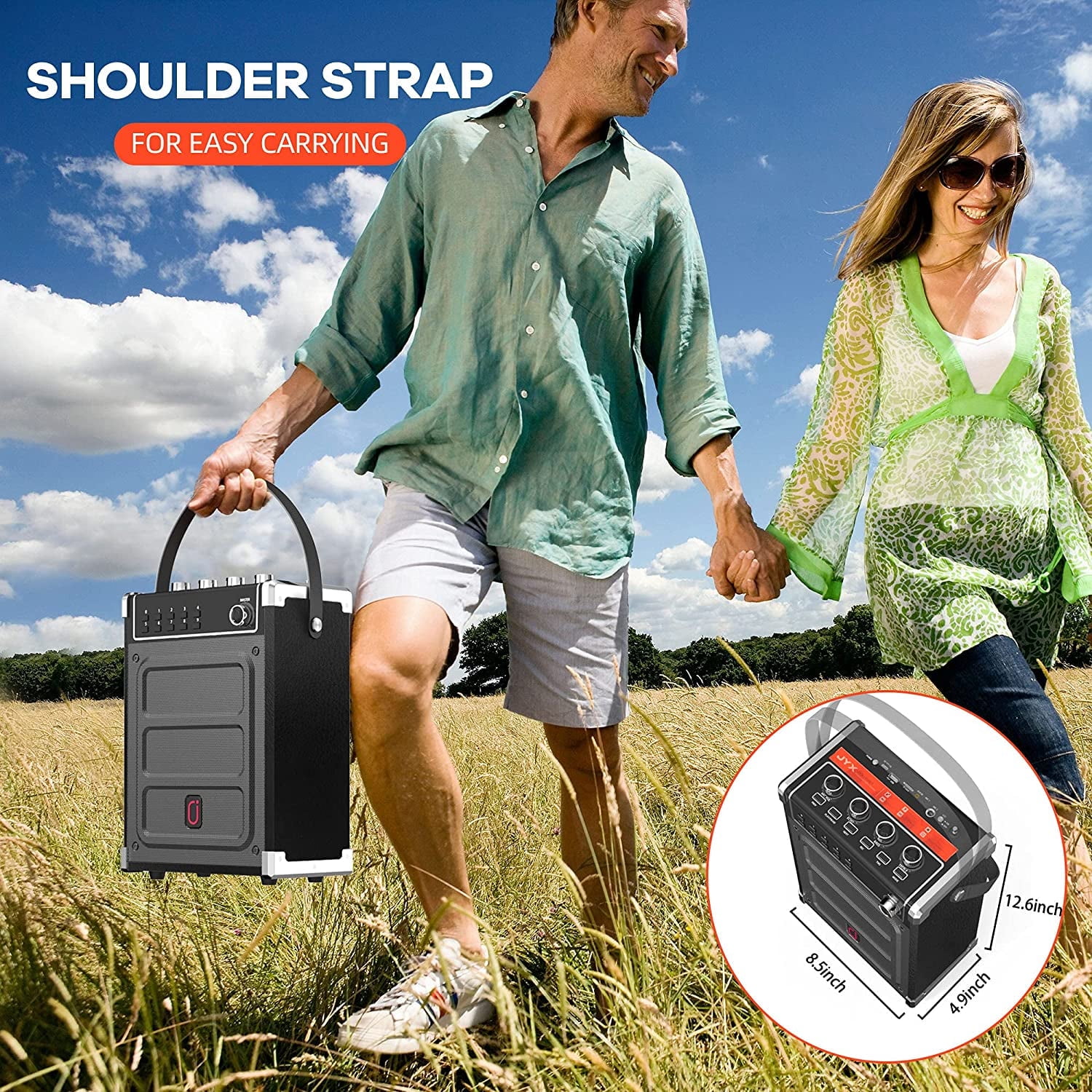 FanFun Bluetooth Speaker with Microphones, DJ Lights photo 8