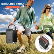 FanFun Portable Bluetooth Speaker with Microphones, Party Speaker with Lights, Remote Control, Powerful Loudspeaker, AUX Input, FM, REC