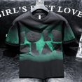 thumbnail image 4 of Camisetas para hombre, camisetas con estampado del alfabeto, camisetas negras jaspeadas para hombre, ropa barata y moda Harajuku de alta calidad, venta al por mayor, oferta, 4 of 4