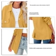 thumbnail image 5 of Blusa De Mujer, Camisa De Fibra De Poliéster, Cómoda Para La Oficina ANGGREK Amarillo S, 5 of 5