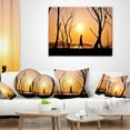thumbnail image 4 of Designart Man Walking Alone in Evening - Landscape Photography Throw Pillow - 16x16, 4 of 5