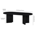 thumbnail image 5 of Evelyn&Zoe Scandinavian 48" Wide Black Grain Coffee Table, 5 of 7