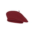 thumbnail image 1 of Top Headwear Wool Blend French Bohemian Beret, Maroon, 1 of 1