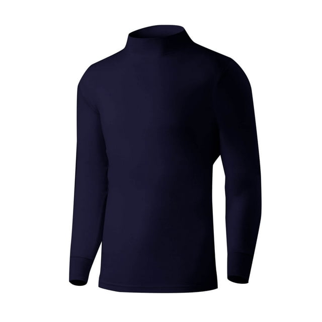 Lovzfmll Men's Comfort Fit Thermal Shirt with Mid-Weight Fabric, Thickened Long Sleeve Crew Neck Base Layer for All-Day Heat Retention