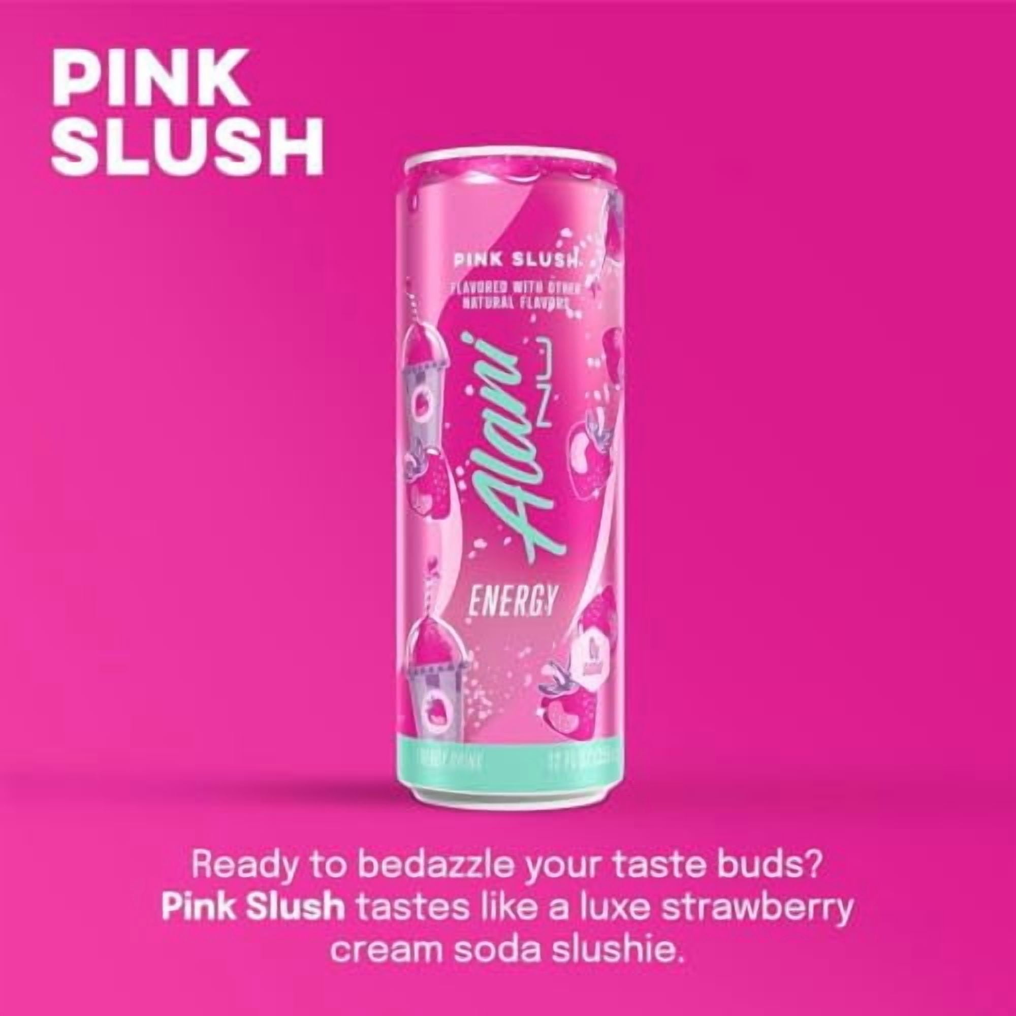 New Alani Energy Drinks Cherry Bomb, Sherbet Swirl, Pink Slush Variety Pack Sugar-Free, Low-Calorie, 200mg Caffeine, Energy Boost Drink 12 fl oz (Pack of 6) Repackaged By * PickAndGo*