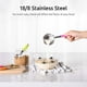 thumbnail image 3 of Measuring Spoons and Cups 18/8 Stainless Steel Measuring Cups and Spoon Set, 10 Pieces Kitchen Measures for Pastry and Baking, Thickened Handle, 3 of 5