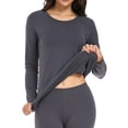 thumbnail image 5 of wirarpa Women's Lightweight Thermal Underwear Set,Cozy Cotton Long Johns Pajamas for Fall & Winter Deep Grey S-2XL, 5 of 8