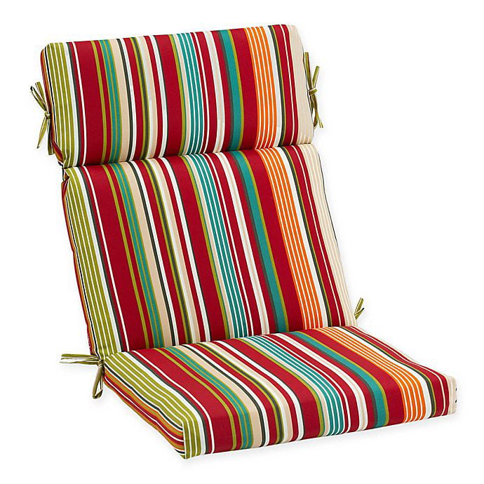 Destination Summer Stripe Outdoor High, Tall Back Patio Chair Covers