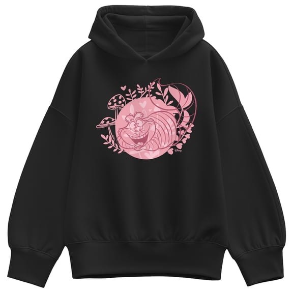 Alice In Wonderland - Cheshire Cat Pink Women's Oversized Fleece Hoodie Sweatshirt