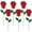 Red, variant on Valentines Day Decorations Outdoor, Set of 6 Rose Metal Flowers Decorative Garden Stakes for Valentines Day Decor, Lovely Yard Stakes for Home Lawn Pot Flowerbed Wedding Anniversary