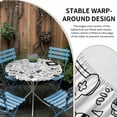 thumbnail image 2 of Black White Video Game Round Tablecloth for 36-44 Inch Tables,Fitted Table Cover with Elastic Edge,Console Computer Gaming Sketch Style Waterproof Outdoor Table Cloth Protector for Patio Dinner, 2 of 9