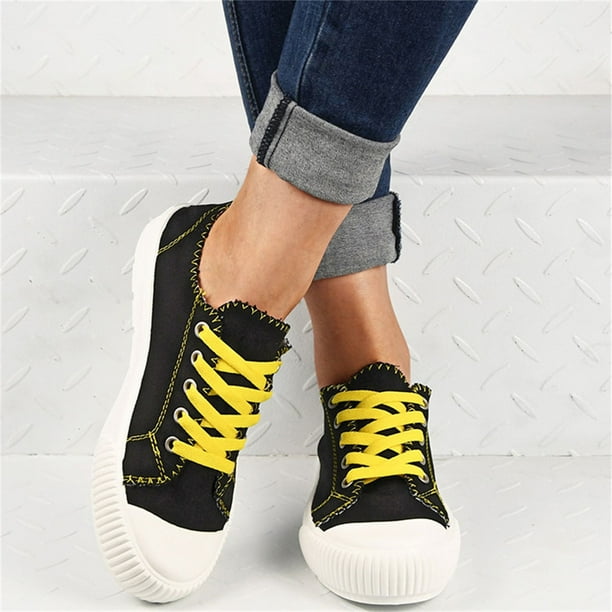 Zapatos de lona de corte bajo a la moda, versión perezosa sólida, zapatos informales de suela gruesa para estudiantes Wmkox8yii shalkjhdk1304