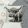 thumbnail image 2 of Creowell Western Highland Cow Throw Pillow Cover, Cow Print Decorative Pillow Cover Cushion Western Rustic Decor for Bedroom, Sofa, Couch, Living Room, 2 of 5