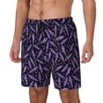 thumbnail image 2 of Balery Lavender Flowers Mens Swim Trunks Swim Shorts for Men Quick Dry Inseam Beach Shorts with Compression Liner Pocket-Medium, 2 of 9