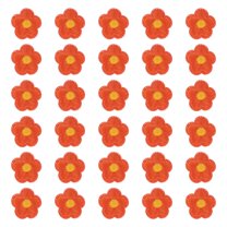 Uxcell Flower Iron on Patches, Embroidered Sew on Applique Repair Patch for Backpacks Clothing Shoes Hats DIY Orange