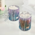 thumbnail image 2 of Yayeee 4 Pack Qtip Holder Bathroom Cotton Swab Canister with Lid Clear Dispenser Set, Purple Night Deer, 2 of 6