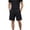 AB330 Black, variant on Mens Beach Shorts Solid Color Elastic Waist Straight Leg Shorty Breathable Loose Mens Casual Daily Wear Khaki Size Xl