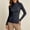 Black, variant on Women's Long Sleeve Mock Neck Sweaters Stretchy Slim Fit Ribbed Knit Pullover Tops Fall Casual Basic Layering Shirts