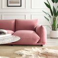 thumbnail image 7 of Loveseat Sofa, Velvet, Pink, Modern Contemporary Urban Design, Living Lounge Room Hotel Lobby Hospitality, 7 of 7