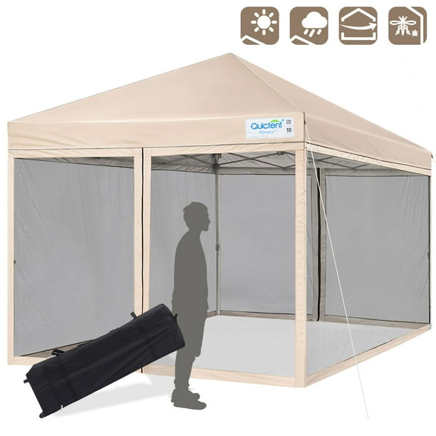 Quictent 6.6x6.6 ft Ez Pop up Canopy with Mosquito Netting Instant 