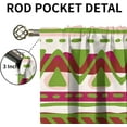 thumbnail image 5 of Blackout Curtains for Boys Playroom, Apple Green Blots Stripes Gift Window Curtains, Vintage Ethnic Ethnic Style Curtains Drapes Cold and Warm Insulation for Living Room Bedroom-W42xL54in, 5 of 6