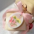 thumbnail image 2 of Aromatic soy wax sachets, with pink ribbon dried flower wax sachets, romantic wedding gift, eco-friendly, car air freshener, 2 of 5