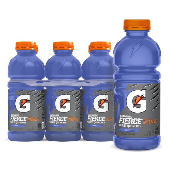Gatorade Fierce Thirst Quencher Grape, 20 fl oz 6 Count Bottles