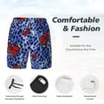 thumbnail image 4 of Kdxio Abstract Colorful Butterflies Print Men'S Swim Trunks With Compression Liner 7 Inch Inseam Quick Dry Swim Shorts, 4 of 7