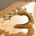 thumbnail image 1 of uhnmki Sculpture de Six Chevaux au Galop Fait Main Statues de Cheval en Résine Laiton Feng Shui Figurine Décorative de Cheval, 1 of 5