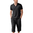 thumbnail image 3 of IhhxPro Men's Linen Button Detail Pants with Pockets Relaxed Fit Casual Set Outfit Lightweight Summer Beach Vacation Straight Leg Trousers S-3XL, 3 of 7