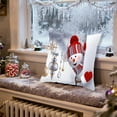 thumbnail image 3 of Taotanxi Christmas Pillow Covers Throw Christmas Snowman Pillowcase Pillow Cases Soft Couch Cushion Case For Chair Sofa Living Room Christmas Decor, 3 of 6