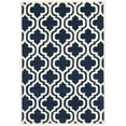 thumbnail image 4 of SAFAVIEH Chatham Henry Geometric Quatrefoil Wool Area Rug, Dark Blue/Ivory, 5' x 5' Square, 4 of 10